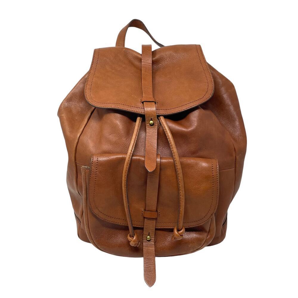 Madewell The Transport Rucksack - Leather Backpack - Brown